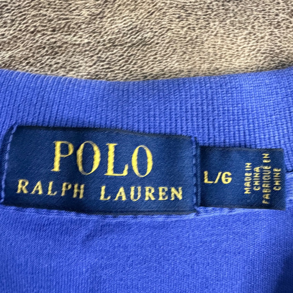 Polo Ralph Lauren Polo Shirt Mens Large Blue Short Sleeve Red Pony Logo 4329‎ - Picture 2 of 7